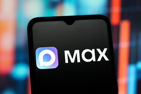 In this photo illustration, the Max Messenger logo is seen displayed on a smartphone screen.
