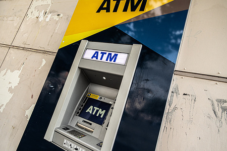 An Euronet cash machine ATM is seen in Malmö.