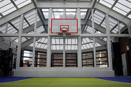 The recreation center at the Outposted Therapeutic Housing Unit at NYC Health + Hospitals Bellevue in New York.