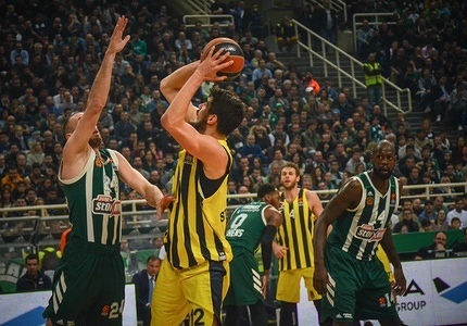 Nikola Kalinic of Fenerbahce seen in action during the Euroleague basketball game between Panathinaikos BC v Fenerbachce at Olympic Sports Center Athens.