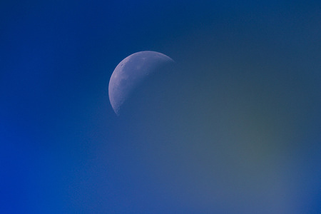 A view of the moon in its waning crescent phase with 37.1% of its visible lunar disk illuminated.