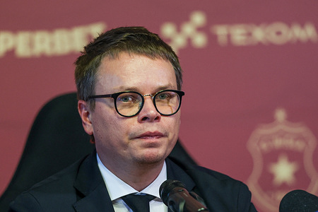 Jaroslaw Krolewski of Wisla Krakow seen during a press conference on the 120th anniversary of Wisła Kraków at Synerise Arena.