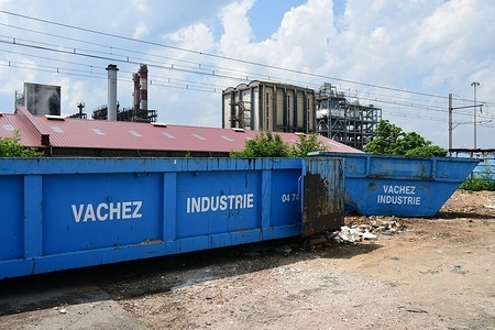 Vachez Industry, a container company specializing in the treatment of industrial waste, in the town of Salaise sur sanne.