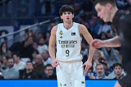 Gabriele Procida of Real Madrid seen in action during the Liga Endesa ACB match between Real Madrid and Coviran Granada at Movistar Arena. Real Madrid 94 - 79 Coviran Granada
