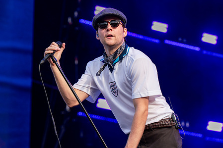 Louis Dunford seen performing live on stage Louis Dunford play Finsbury Park in support of headliners for the day Kasabian Saturday 4th July.