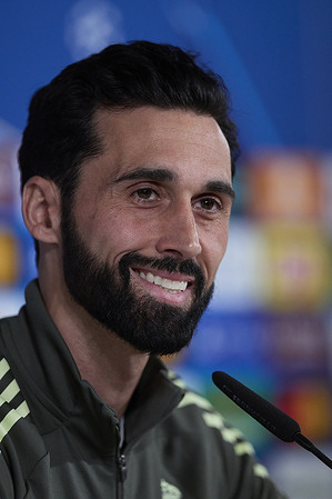 Alvaro Arbeloa, the head coach of Real Madrid CF, attends a press conference during the training session at Ciudad Real Madrid, on the eve of the UEFA Champions League 2025/2026 Round of 16 first leg football match between Real Madrid CF and Manchester City.