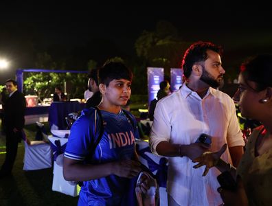 Antim Panghal, a freestyle wrestler from India attends the Asian Games Celebratory Dinner and Presentation of the Raja Randhir Singh and Jaspal Rana Trophies at Nandiya Gardens, ITC Maurya. She improved on her previous performance by winning a historic silver medal in the women's 53kg freestyle wrestling category.