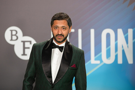 Ash Tandon attends the World Premiere of "The Phantom Of The Open" during the 65th BFI (British Film Institute) London Film Festival at The Royal Festival Hall.