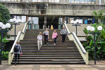 Delegates arrive at UNEP HQ to participate in Intergovernmental Negotiating Committee on discussions to come up with a plastics Treaty.