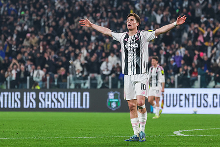 Kenan Yildiz of Juventus FC celebrates after scoring a goal during Serie A 2025/26 football match between Juventus FC and Pisa SC 1909 at Allianz Stadium in Turin Final score: Juventus 4 : 0 Pisa.