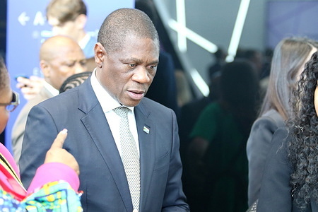 Vice President of South Africa (Deputy President of South Africa) Paul Mashatile the plenary session of the XXVIII St. Petersburg International Economic Forum at the Expoforum Convention and Exhibition Center in St. Petersburg.
