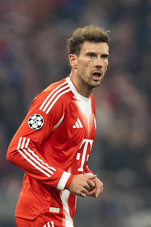 Leon Goretzka of Bayern Munich seen in action during the UEFA Champions League 2025/2026 match between Bayern Munich and Atalanta Bergamo at Allianz Arena. Final Score; Bayern Munich 4:1 Atalanta Bergamo.