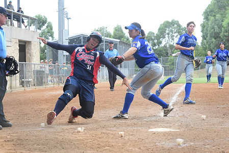 Chia-Yi Chen of Chinese Taipei (left) and Priscilla Brandi of Italy (right) seen in action during the match between Chinese Taipei and Italy. Chinese Taipei won 4 - 3.