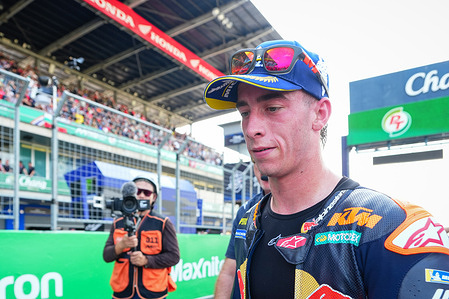 Pedro Acosta of Red Bull KTM Factory Racing team seen during the Sprint Race of the MotoGP Thai Grand Prix 2026 at Chang International Circuit.