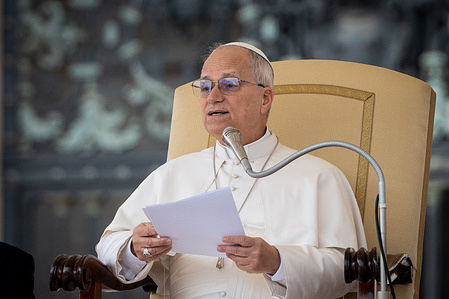 Pope Leo XIV leads his traditional Wednesday General Audience in St. Peter's Square.