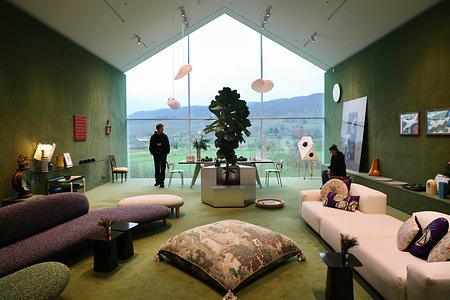 The exhibition gallery for the “Home” collection by design furniture manufacturer Vitra inside of the VitraHaus building, designed by Herzog & de Meuron in 2010. It is part of the Vitra Design Museum, in Weil am Rhein. The Vitra Design Museum, near the Swiss border in Germany's Basel metropolitan area, is a private museum dedicated to design and furniture. Opened in 1989, it is owned by Swiss furniture manufacturer Vitra.