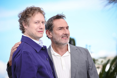 László Nemes and Gilles Lellouche attend the photocall of "Moulin" at the 79th Cannes Film Festival in Cannes, France.