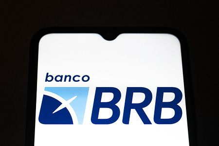 In this photo illustration, the BRB (Banco de Brasília) logo is seen displayed on a smartphone screen.