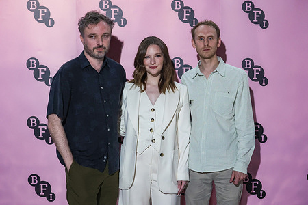 Daniel Kokotajlo, Morfydd Clark and Robert Emms seen attending a special screening of "Starve Acre" at BFI Southbank in London.