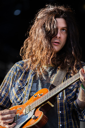 American singer and songwriter Kurt Vile of the band the Violators performs live on stage at the Rock en Seine music festival.