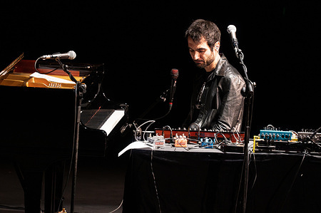 Armenian jazz pianist Tigran Hamasyan performs during the JAZZMADRID concert at the Fernanda Gómez Theatre in Madrid.