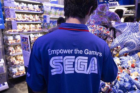 Employee of SEGA inside their store in Tokyo. On July 18, 2025, SEGA opened its first flagship store in Japan, SEGA Store Tokyo, on the sixth floor of Shibuya Parco. Following the success of SEGA Store Shanghai, the Tokyo store offers over 800 products, including exclusive merchandise from Sonic the Hedgehog, Like a Dragon, Persona, and other SEGA/ATLUS franchises.