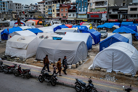 Temporary shelters provided to those who lost their homes in the earthquake. People in the Samandag district of Hatay are still recovering from their loss two months after the earthquake. On Feb 6, Turkey and Syria experienced the worst earthquakes to strike the region in almost a century. A 7.8-magnitude quake struck southeastern Turkey, which was followed by a second quake of 7.7 in northern Syria.