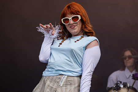 Irish singer, songwriter, and musician Ciara Mary-Alice Thompson, known professionally as CMAT performs live on the Over Havet stage at SYD for Solen 2025. SYD for Solen or South of the Sun takes place in Valbyparken in Copenhagen on August 7, 8, and 9. This will be the 4th edition of the festival.