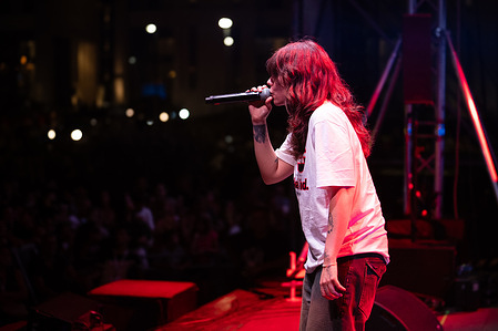 Lil Jolie performs Live on Stage at the Salerno Pitti Pizza & Friends 2024.