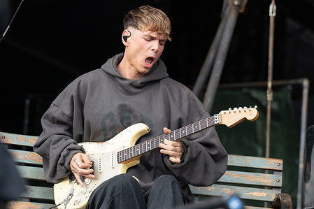 Ren Gill, known professionally as Ren seen performing on stage at All Points East Festival. Ren Gill, known professionally as Ren performing at All Points East Festival on August 30th on the main stage ahead of Twenty One Pilots.
