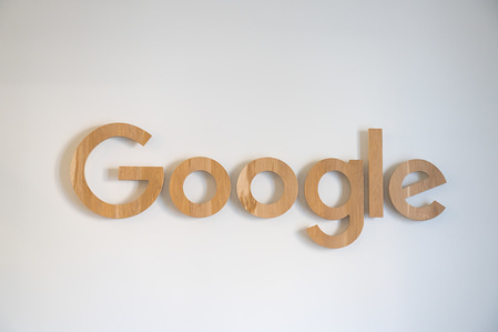 American multinational technology company Google logo seen at Google campus