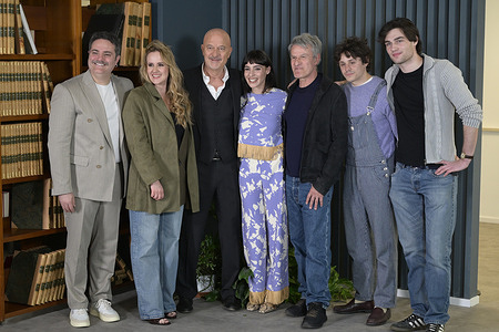 Cast of the series attend the photocall of Rai tv series Uno sbirro in Appennino at Nuovo centro direzionale Rai Via Alessandro Severo.