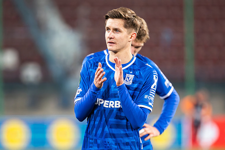 Leo Bengtsson of Lech seen during the UEFA Conference League round of 16 match between FC Shakhtar Donetsk and Lech Poznan at Henryk Reyman Municipal Stadium. Final score; FC Shakhtar Donetsk 1: 2 Lech Poznan.