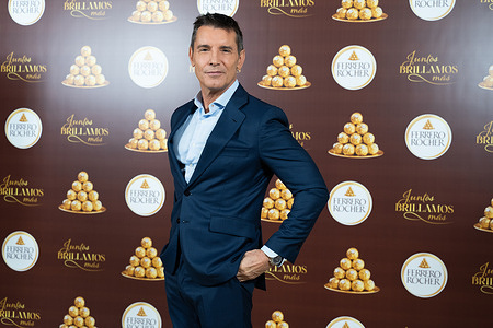 Presenter Jesus Vazquez seen during presentation of Ferrero Rocher: Juntos Brillamos campaign.