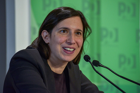 Democratic Party Secretary Elly Schlein speaks during the National Conference 'Housing is a Right' at PD headquarters. The Italian Democratic Party (PD) held a national conference titled “Casa è un diritto” (Housing is a Right) at its headquarters in Via del Nazareno, Rome. Led by party secretary Elly Schlein, the event launched proposals for a national plan on public and social housing to tackle the shortage of affordable rentals for students and low-income families. Party leaders also criticized the current government’s approach to housing support and called for treating housing as a fundamental social right.