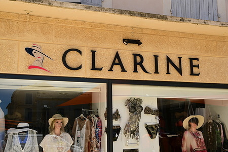 A Clarine clothing store seen in the city.