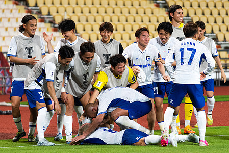 Players of Gamba Osaka celebrate a goal during the AFC Champions League 2 Semifinals Match between Bangkok United from Thailand and Gamba Osaka from Japan at Rajamangala National stadium. Final score; Bangkok United 0 : 3 Gamba Osaka.