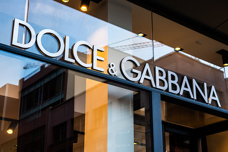 Italian luxury fashion house Dolce & Gabbana store.