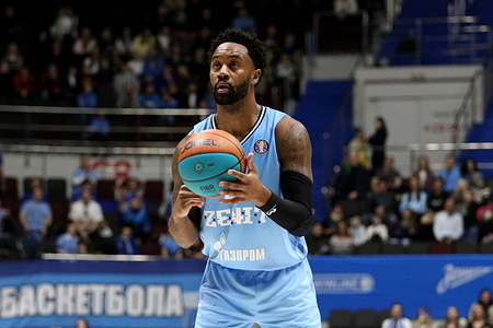 Levi Leland Randolph Jr. (20) of Zenit in action during the VTB United League basketball match, Regular Season, between Zenit Saint Petersburg and Pari Nizhny Novgorod at "kck Arena". Final score; Zenit 102:80 Pari Nizhny Novgorod.