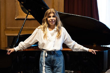 Singer Jeanette Anne Dimech, known as Jeanett, poses during a portrait session at the Palace Hotel in Madrid.
