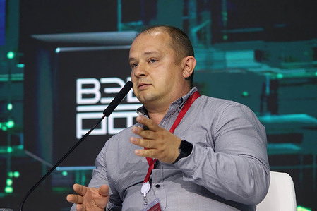 Vladimir Nikolaev, General Producer, Voronezh Animation Studio (Wizart Animation), attends a session on The Content Industry: Investing in a New Media Landscape in the framework of the St. Petersburg International Economic Forum 2024 (SPIEF 2024).