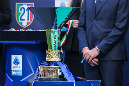 Coppa Campioni d'Italia trophy seen during Serie A 2025/26 football match between FC Internazionale and Hellas Verona FC at San Siro Stadium. FC Internazionale 1 - 1 Hellas Verona FC