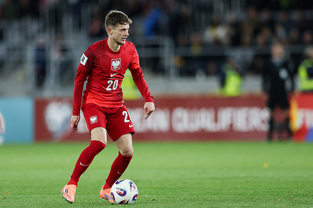 Sebastian Szymanski of Poland seen in action during European World Cup Qualifiers 2026 football match between Lithuania and Poland at S. Dariaus ir S. Gireno stadionas. Final score; Lithuania 0: 2 Poland.