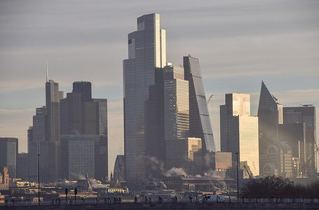 General view of the City of London, the capital's financial district.