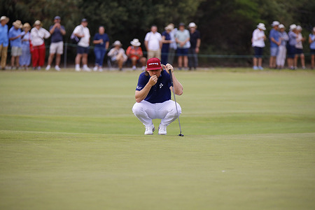 Cam Smith of Australia seen in action during round one of the Australian Open Golf tournament. The men’s Australian Open tees off at Royal Melbourne featuring leading local and international golfers competing for one of Australia’s top titles.