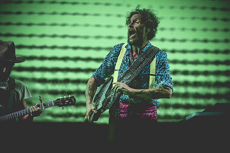 Italian singer Lorenzo Cherubini better known as Jovanotti performs live during his Jova Summer Party 2026 - L'arca Di Lorè at Ippodromo of Agnano in Napoli.
