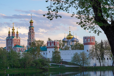 Novodevichy Women's Monastery in Moscow during sunset Novodevichy Convent is a famous Russian Orthodox convent (a monastery for women) in Moscow.