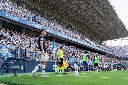 Jon Ander Olasagasti of Levante UD seen during the La Liga EA Sports 2026/2026 match between Malaga CF and Levante UD at La Rosaleda Stadium. Final score: Malaga CF 0:0 Levante UD