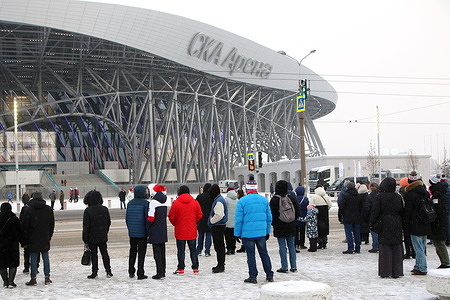 The SKA Arena has opened in St. Petersburg, Russian Federation. This just built ice hockey arena is the largest in the world and accommodates 21,542 people.