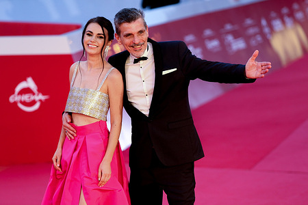 Vitaliia Barco and Olias Barco attend the red carpet of the movie "L'innocent" at the opening of Rome Film Fest at Auditorium Parco della Musica.